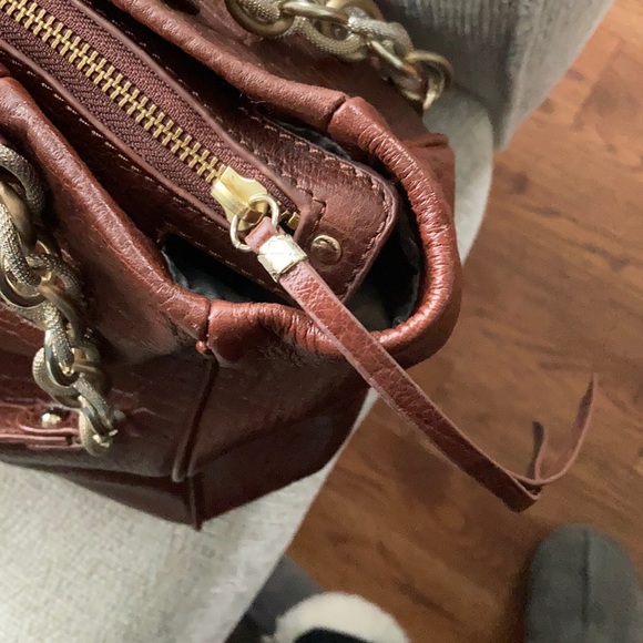 Elliott Lucca NWTS leather tote shoulder bag chain - Picture 9 of 16